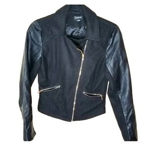 Bebe Black Moto Jacket, Size S